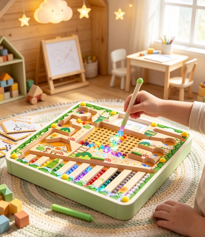 Magnetic Sort Maze Game‑STEM Educational Puzzle for Kids, Boost Brain Logic & Hand‑Eye Coordination