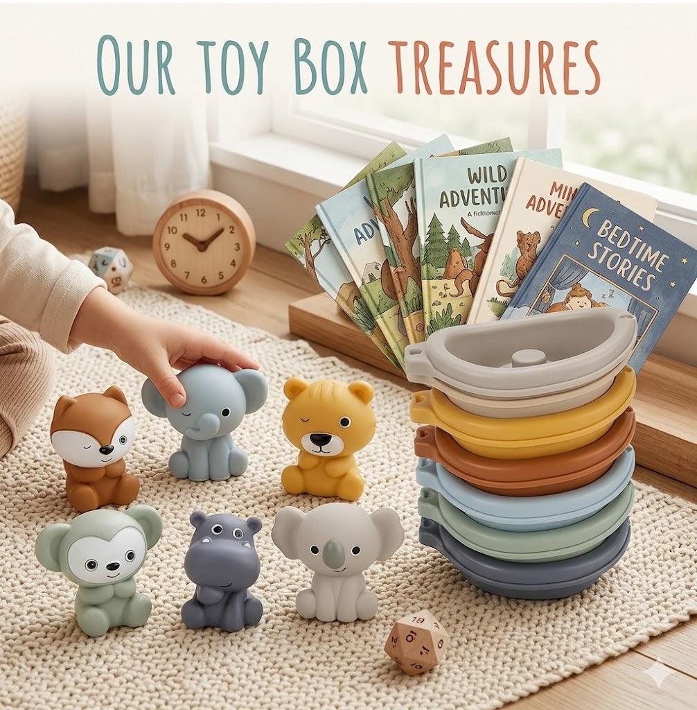 Stackable Bath Toy Set – Floating Animals & Boats for Toddler Bathtub Fun, Educational Water Play for Early Learning